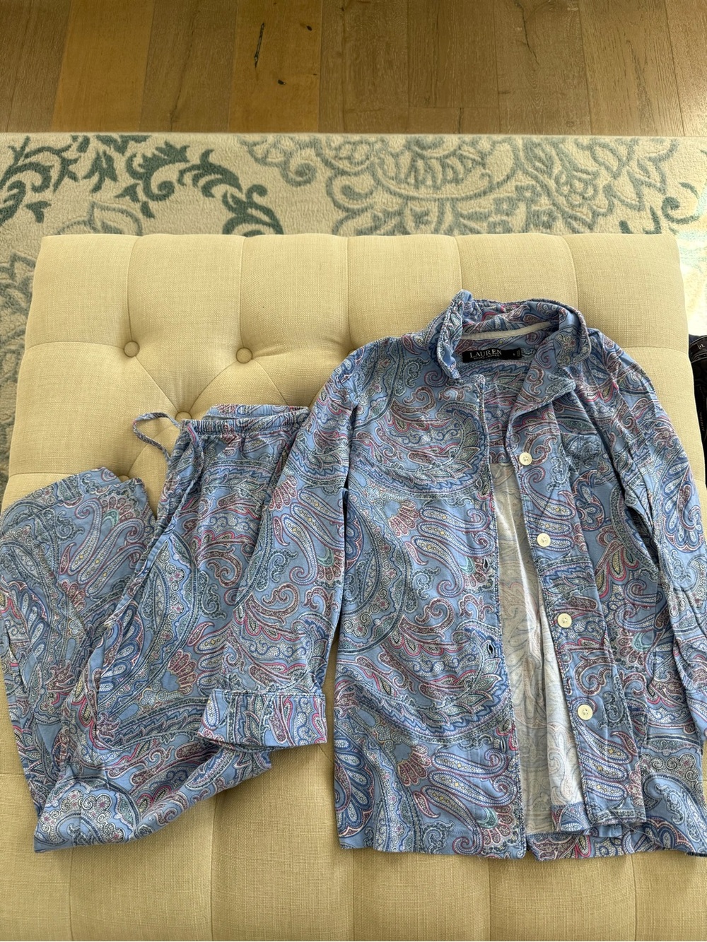 Lauren Ralph Lauren Blue Paisley pj set